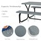 Costway Picnic Table Bench Set Outdoor Backyard Patio Garden Party Dining All Weather Black/White/Grey/Brown/Green